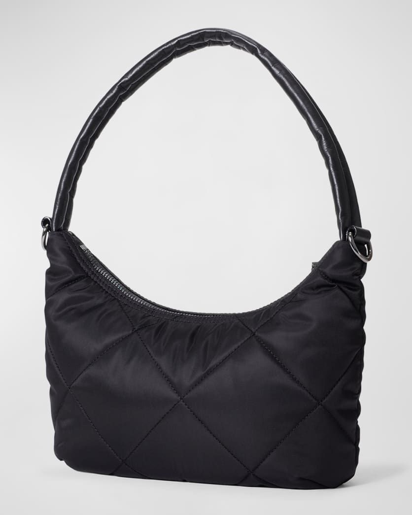 Small Quilted Bowery Shoulder Bag Black - MZ Wallace