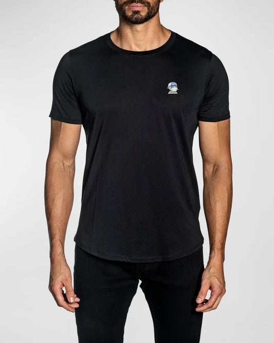 New World Monks Embroidered T-Shirt Black - Jared Lang Collection