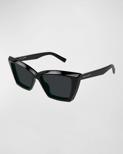 Acetate Cat-Eye Sunglasses Black - Saint Laurent