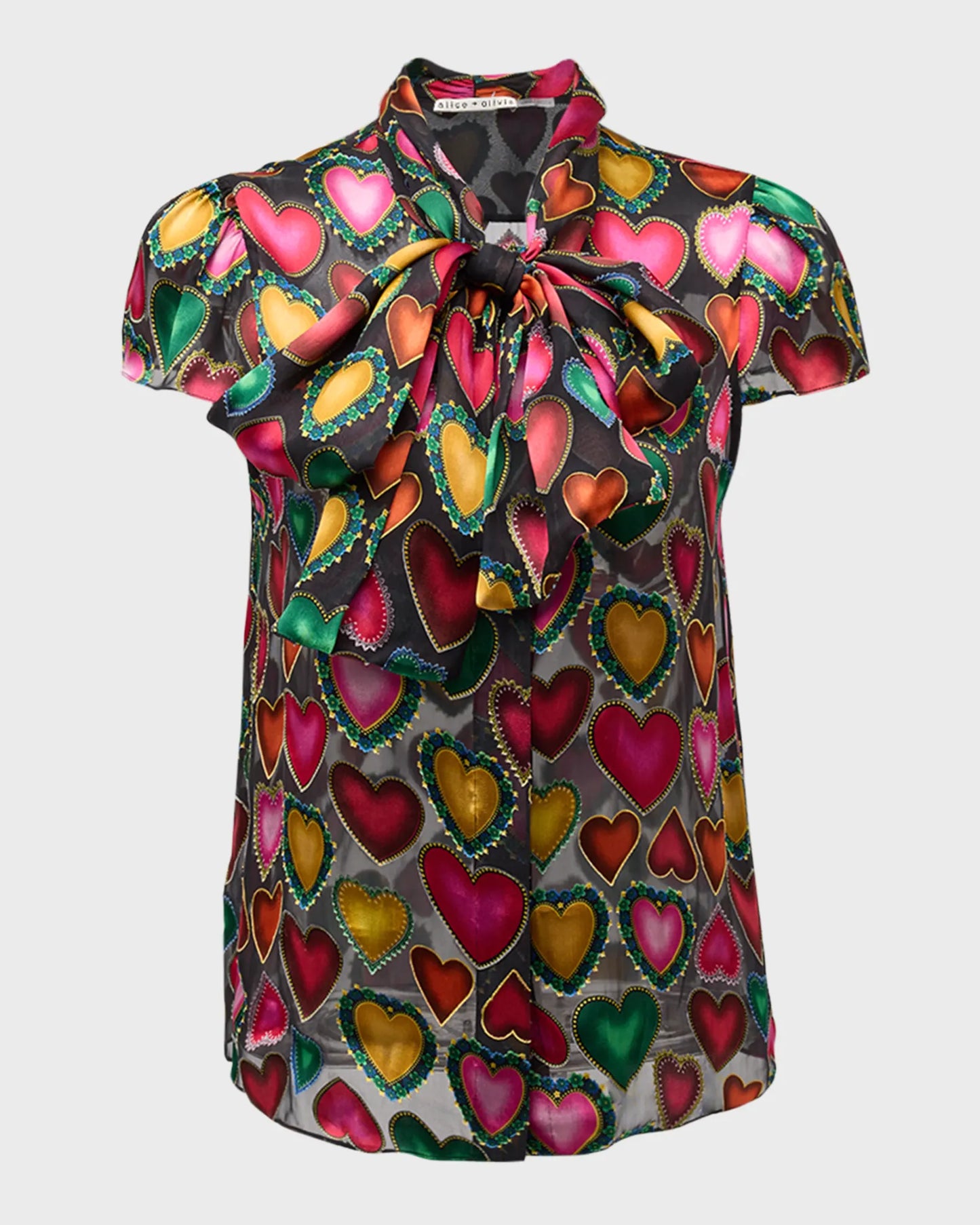 Jeannie Bow Blouse Love Ease - Alice + Olivia