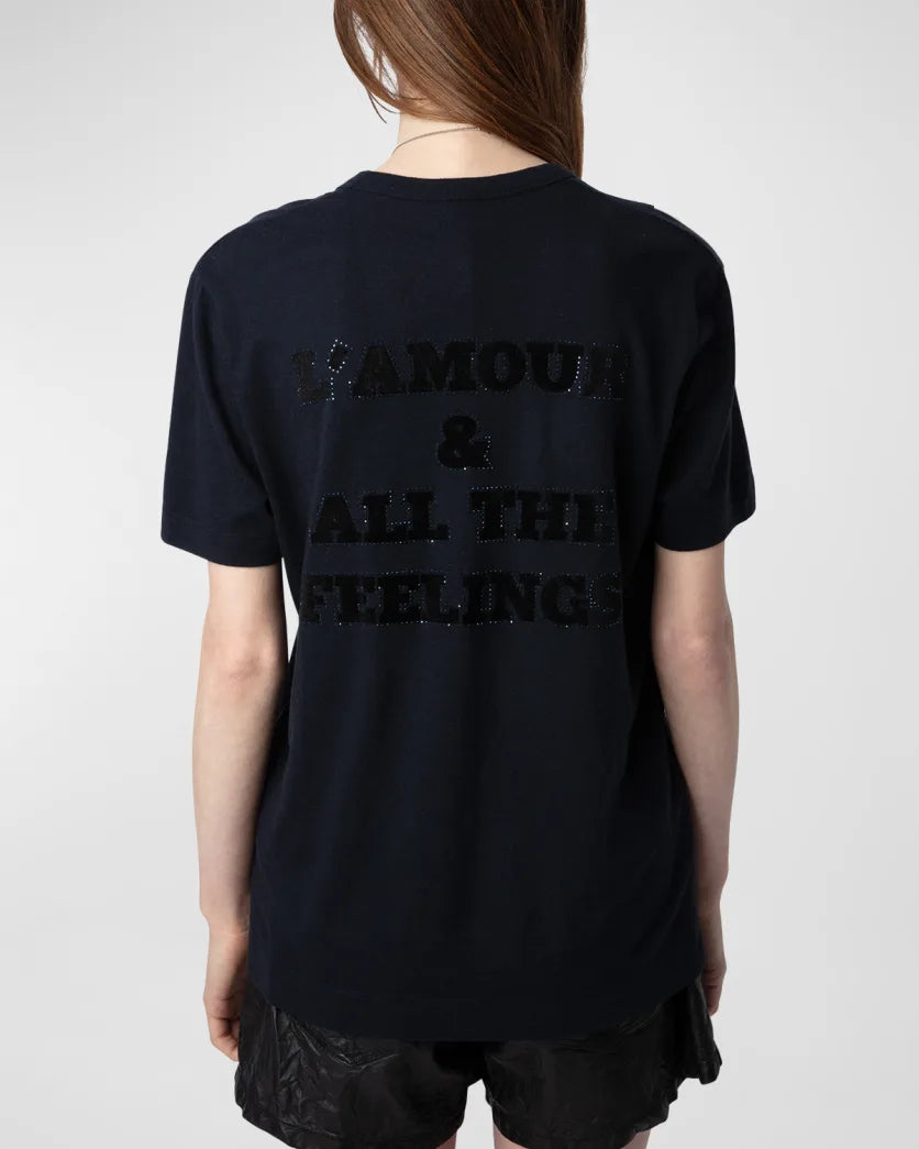 Wassa Diamante Amour T-Shirt Encre - Zadig & Voltaire