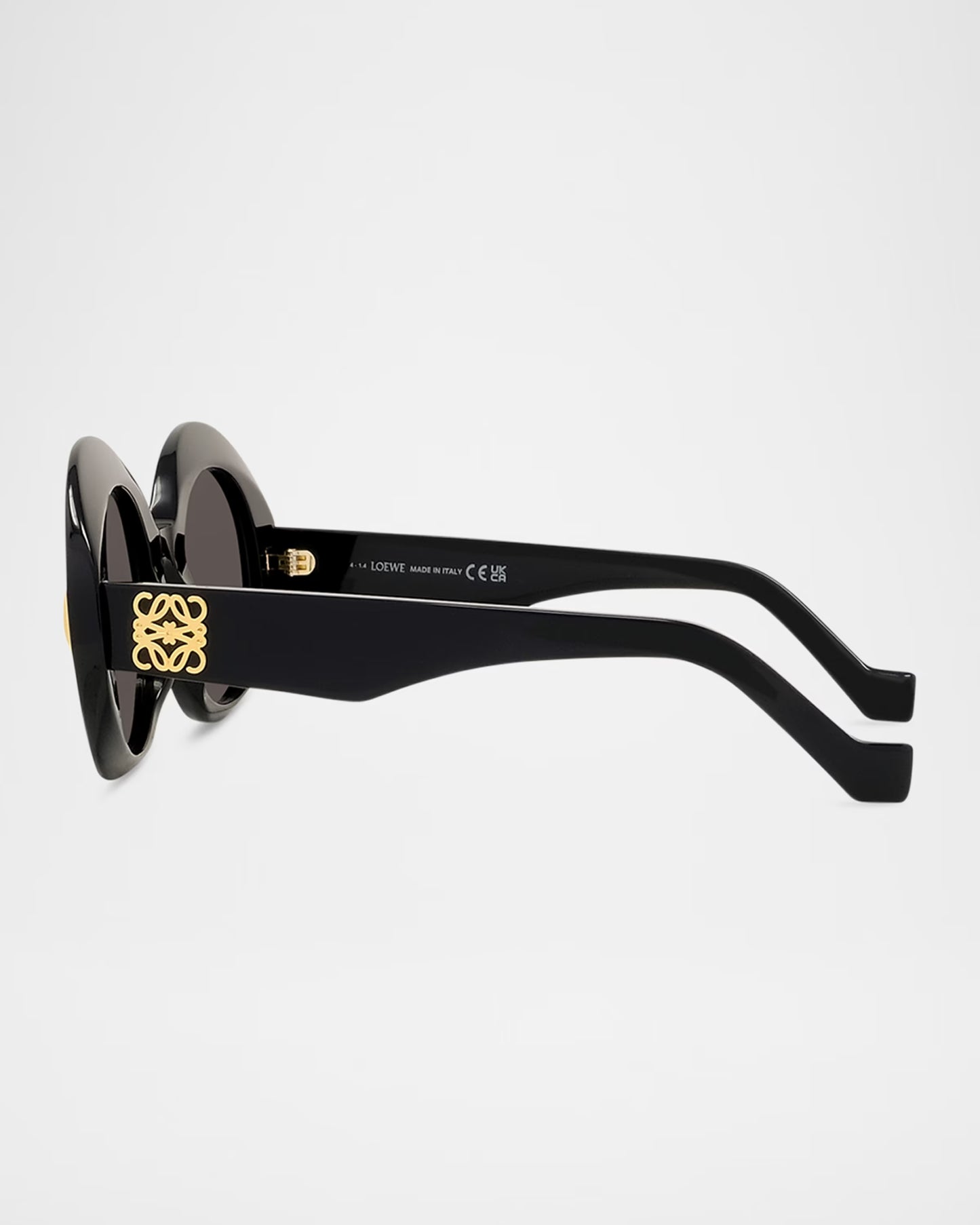 Round Acetate Anagram Sunglasses Black - Loewe