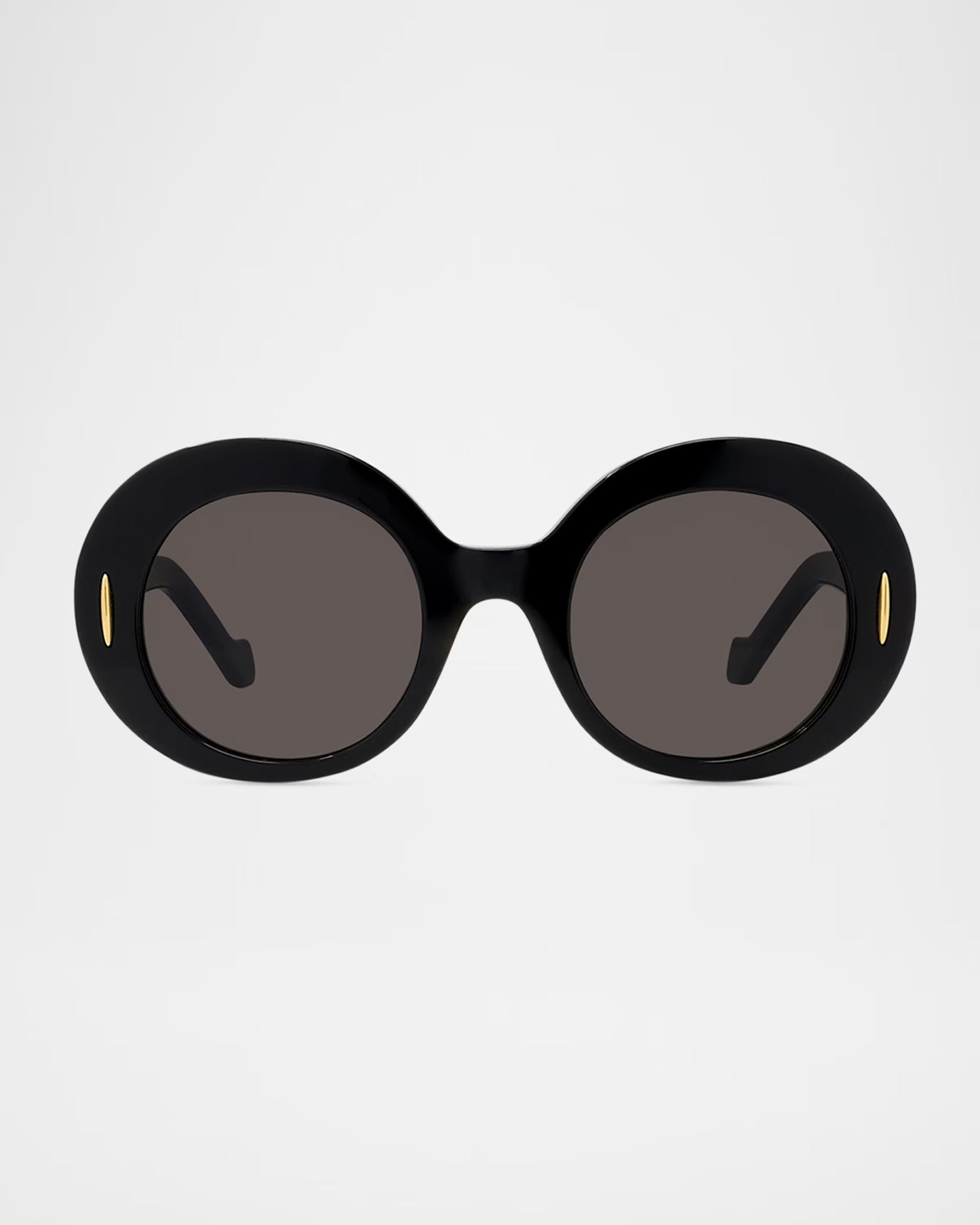 Round Acetate Anagram Sunglasses Black - Loewe