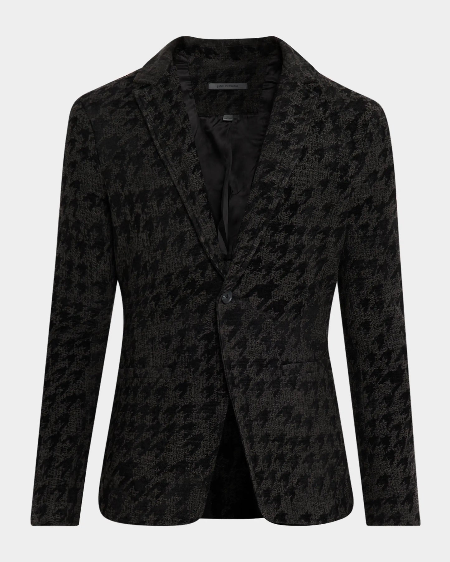 Kal Houndstooth Knit Blazer Charcoal - John Varvatos