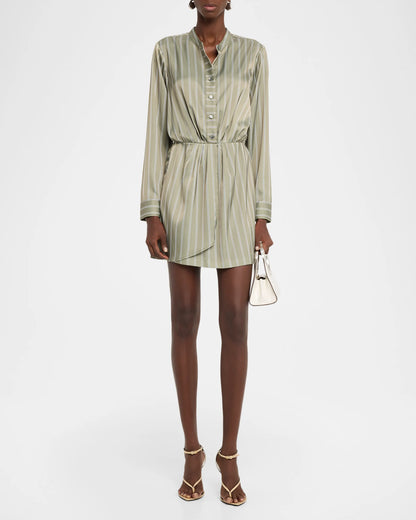 Theodora Mini Dress Green Seaside - Ramy Brook