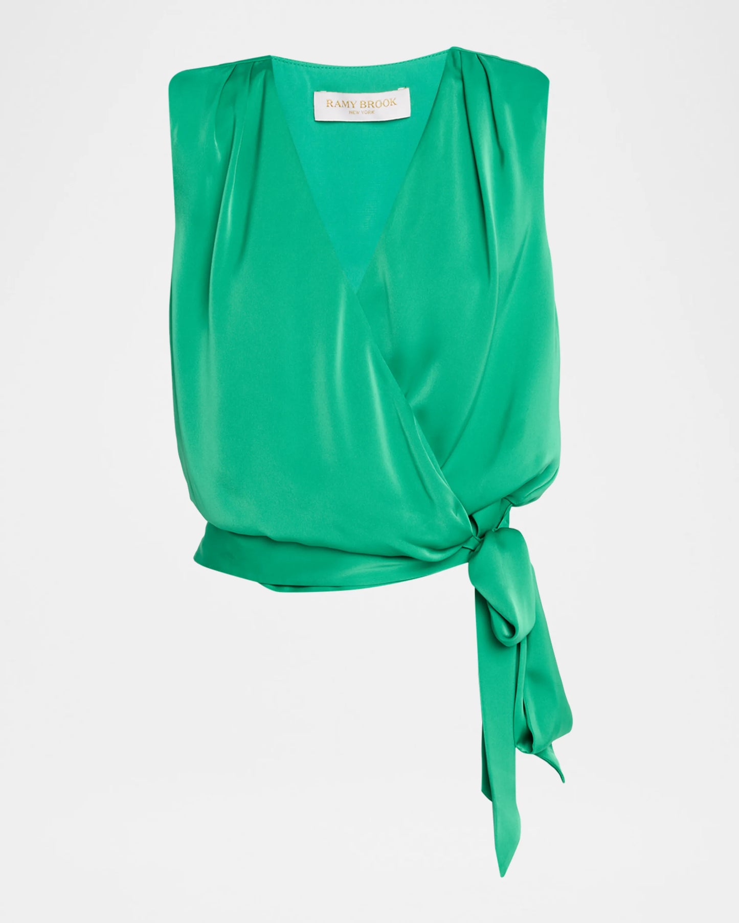 Salina V-Neck Top Bright Palm - Ramy Brook