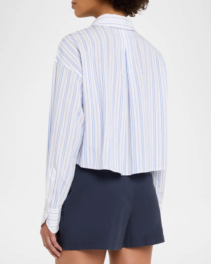 Marnie Shirt Blue Stripe Combo - Ramy Brook