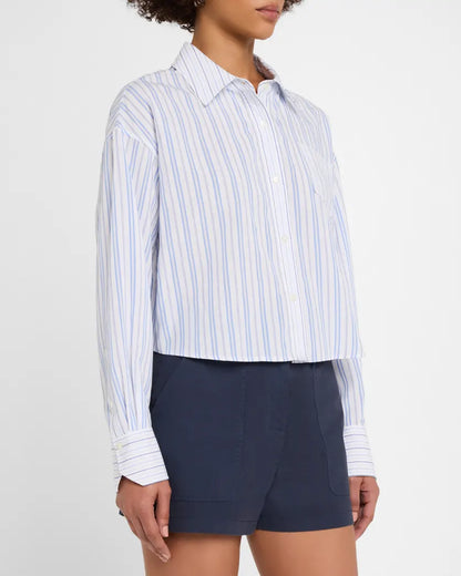 Marnie Shirt Blue Stripe Combo - Ramy Brook