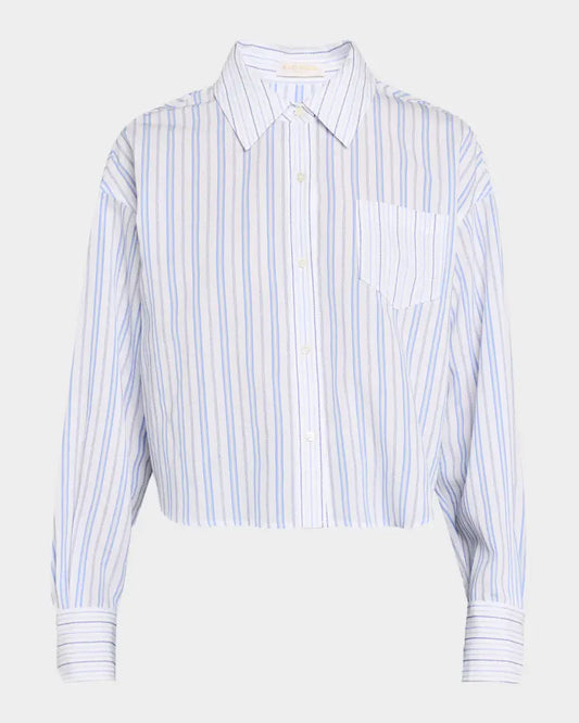 Marnie Shirt Blue Stripe Combo - Ramy Brook