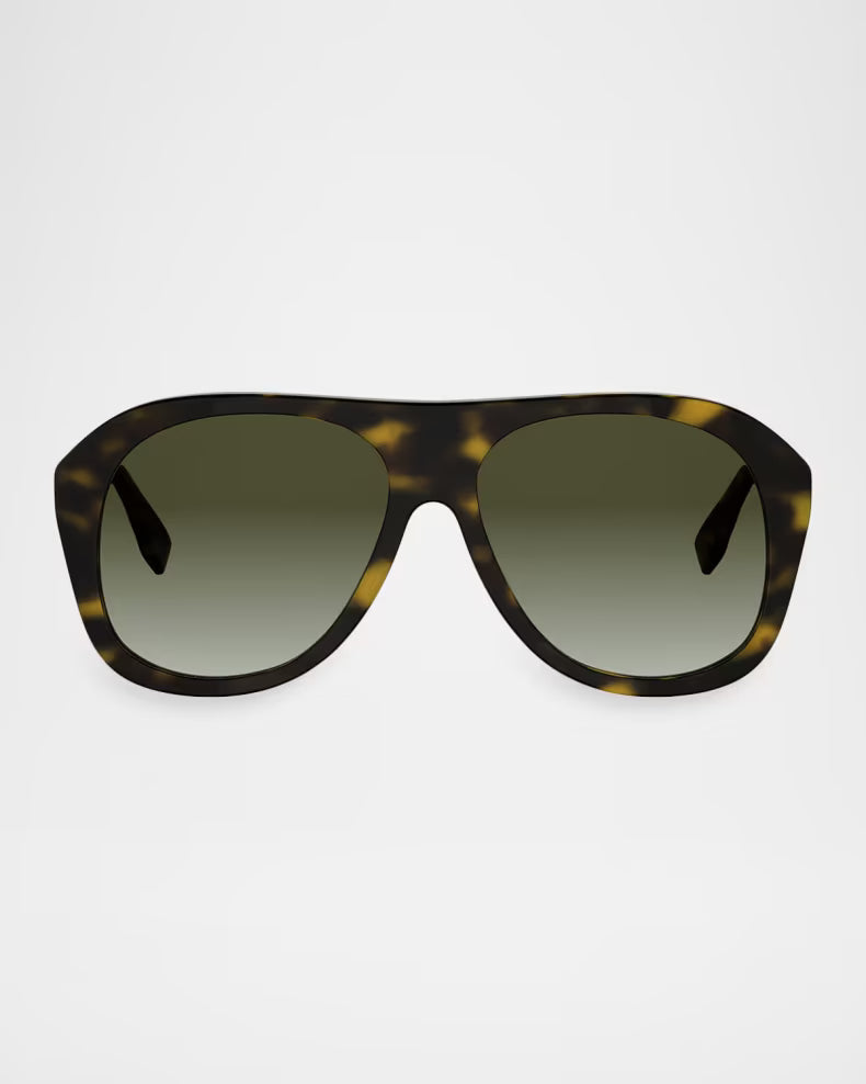 Oversized Aviator Sunglasses Havana - FENDI