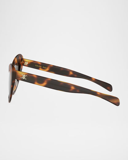 Triomphe Mini HD Cat-Eye Sunglasses Havana - CELINE