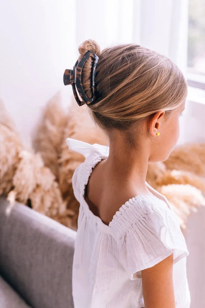 Open Medium Hair Clip Tortoise - TELETIES