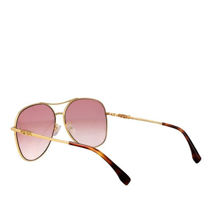 Aviator Sunglasses Gold/Pink - FENDI