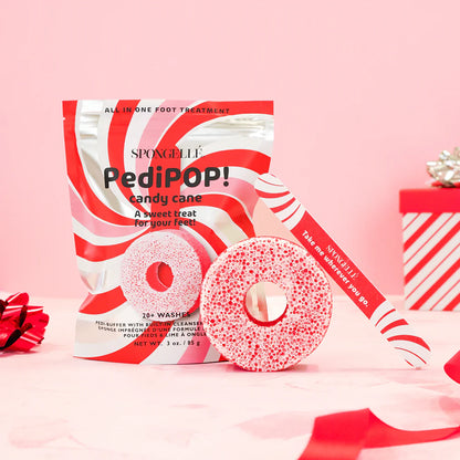 Candy Cane | Holiday PediPOP! Pedi Buffer & Nail File - Spongelle