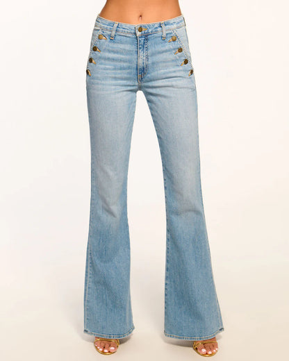 Helena High-Rise Flare Jean Light Wash - Ramy Brook