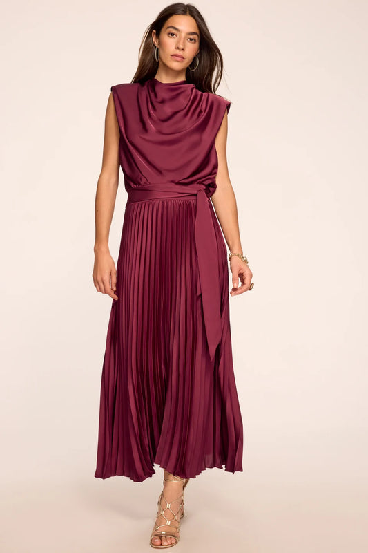 Farah Draped Maxi Dress Cranberry - Ramy Brook