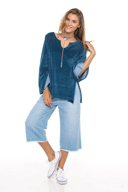 Velour Comfy Top Ocean - Skemo