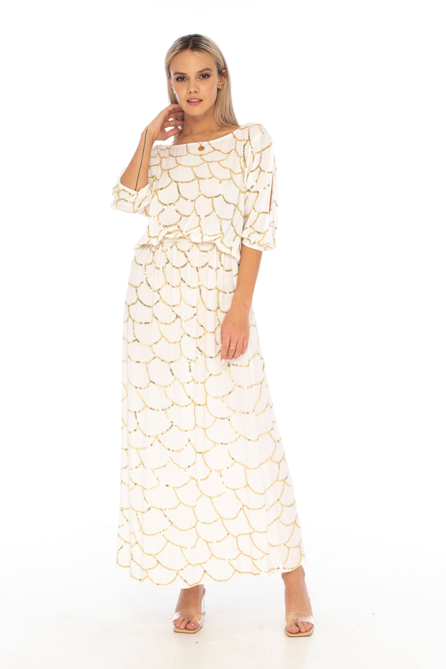 Evening Miami Long Dress White - Skemo