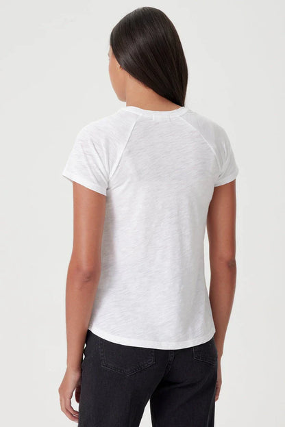 Signature Slub Raglan Tee White - Goldie Lewinter