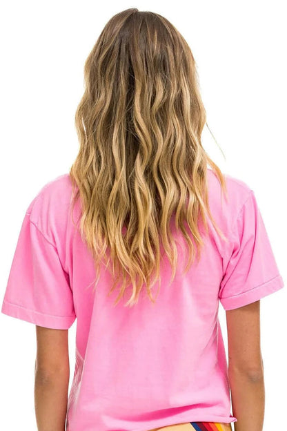 Smiley 2 Boyfriend Tee Neon Pink - Aviator Nation