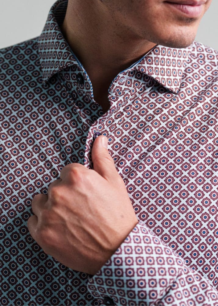 Apex Shirt Brilliant Cut Geo Dark Pink - Stone Rose