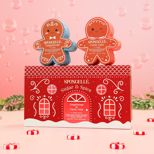 Sugar & Spice | Holiday Gingerbread Gift Set - Spongelle