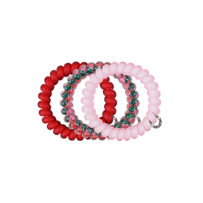 Large Hair Ties Tied in Tartan - TELETIES