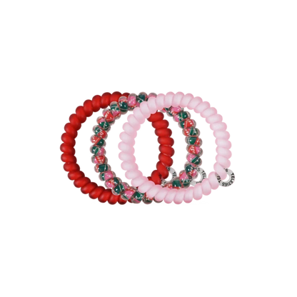 Small Hair Ties Tied in Tartan - TELETIES