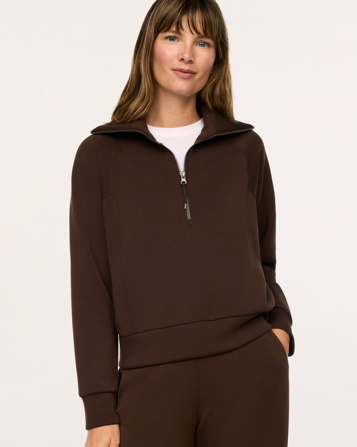 Airessentials Half Zip Umber Root - SPANX