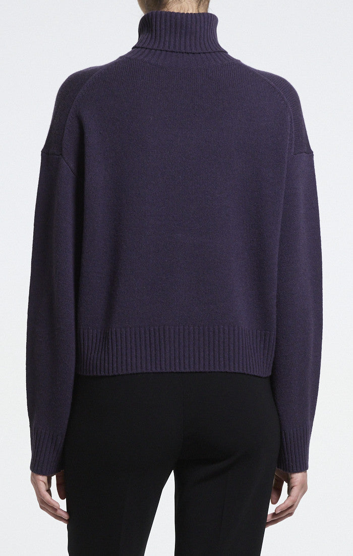 Foldover Turtleneck Cashmere Sweater Nightshade - Theory Women