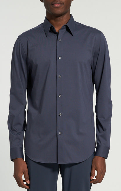 Sylvain Structure Knit Tailored Shirt Finch - Theory Men