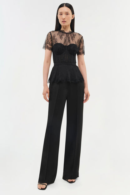 Kehlani Lace Bustier Top Black - Simkhai