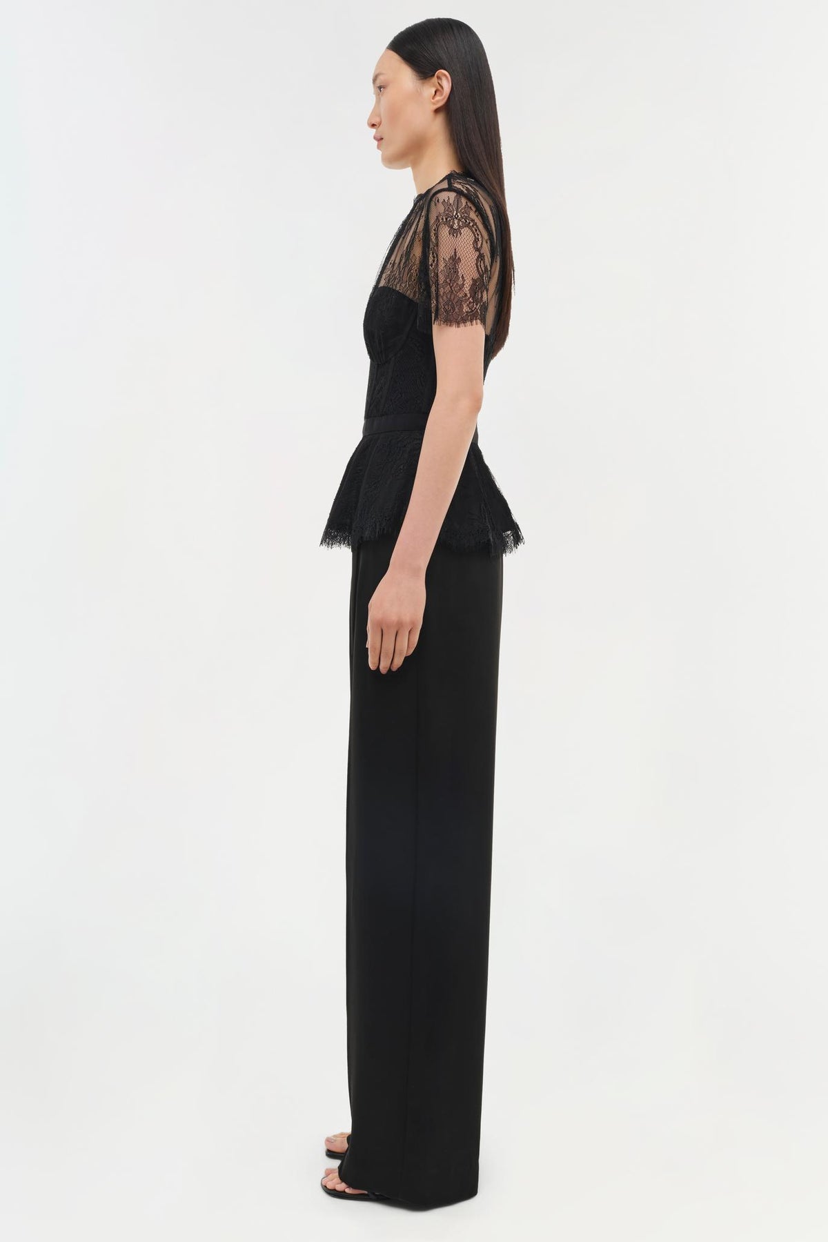 Kehlani Lace Bustier Top Black - Simkhai