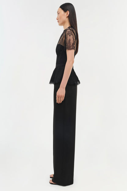 Kehlani Lace Bustier Top Black - Simkhai