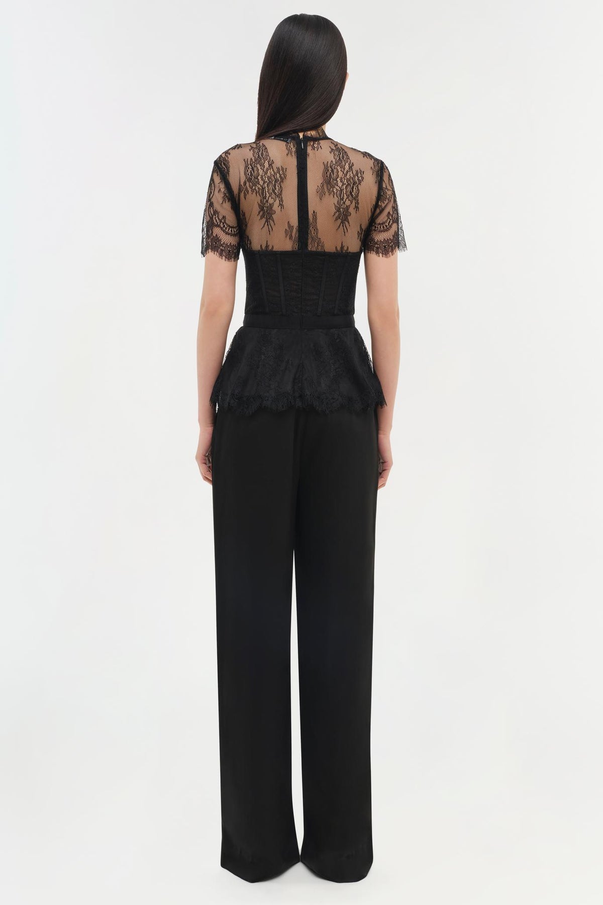 Kehlani Lace Bustier Top Black - Simkhai