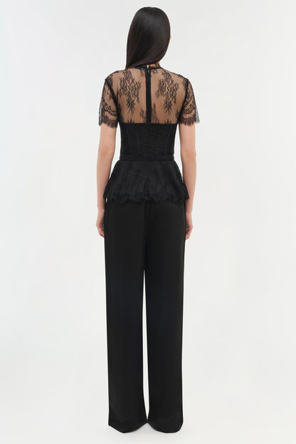 Kehlani Lace Bustier Top Black - Simkhai