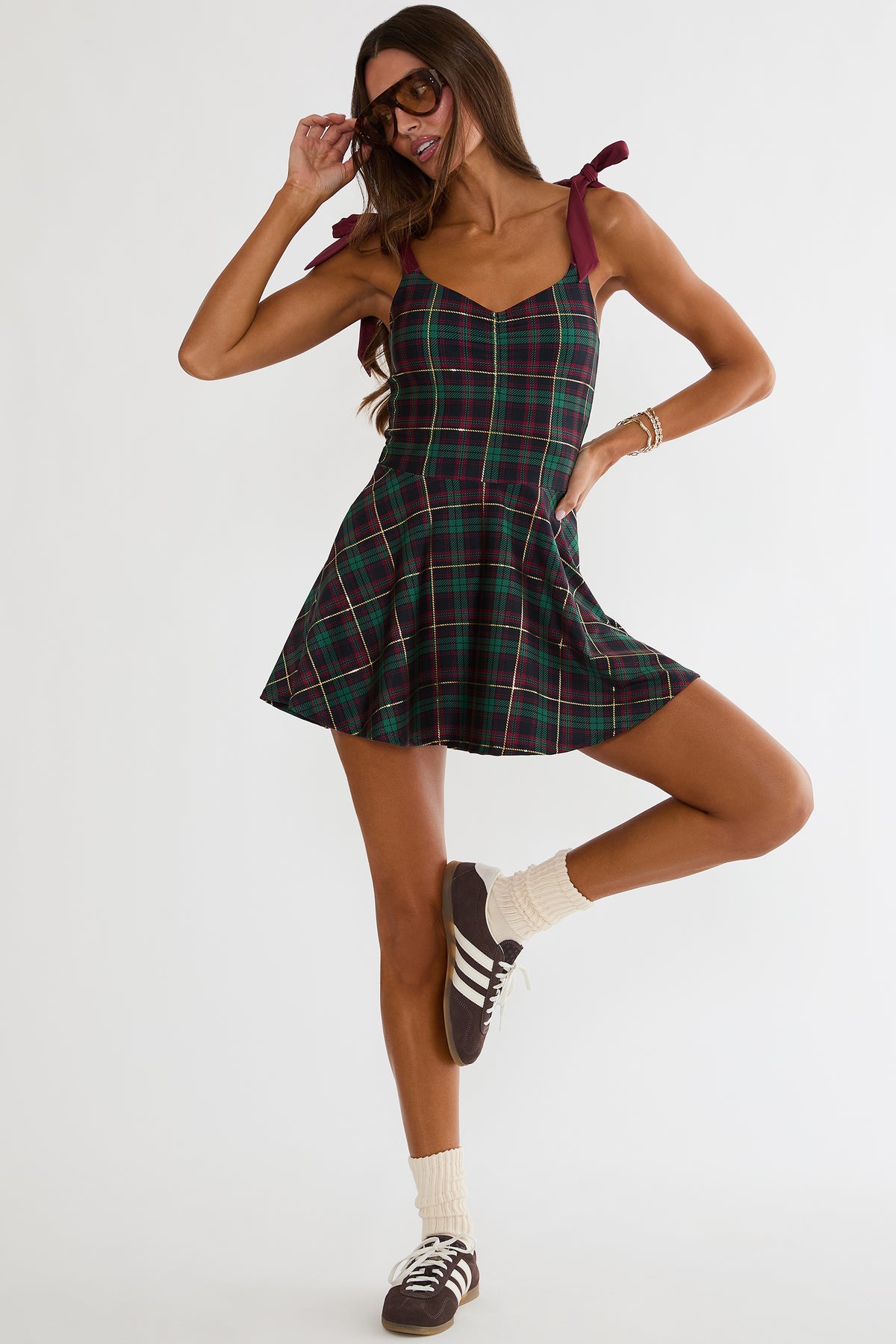 Pixie Dress Pine Hollow Plaid - Beach Riot