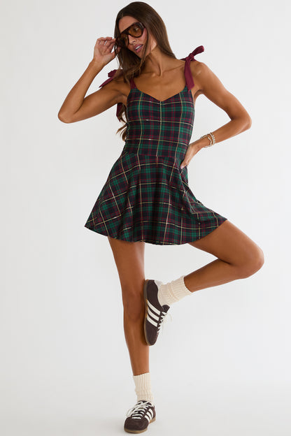Pixie Dress Pine Hollow Plaid - Beach Riot