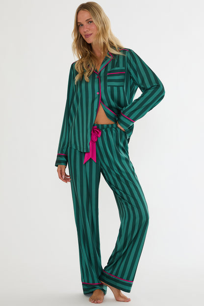 Livy & Connie PJ Set Pine Stripe - Beach Riot