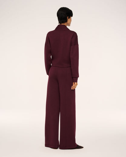 Long Sleeve Shawl Collar Jumpsuit Fig Noir Heather - SPANX