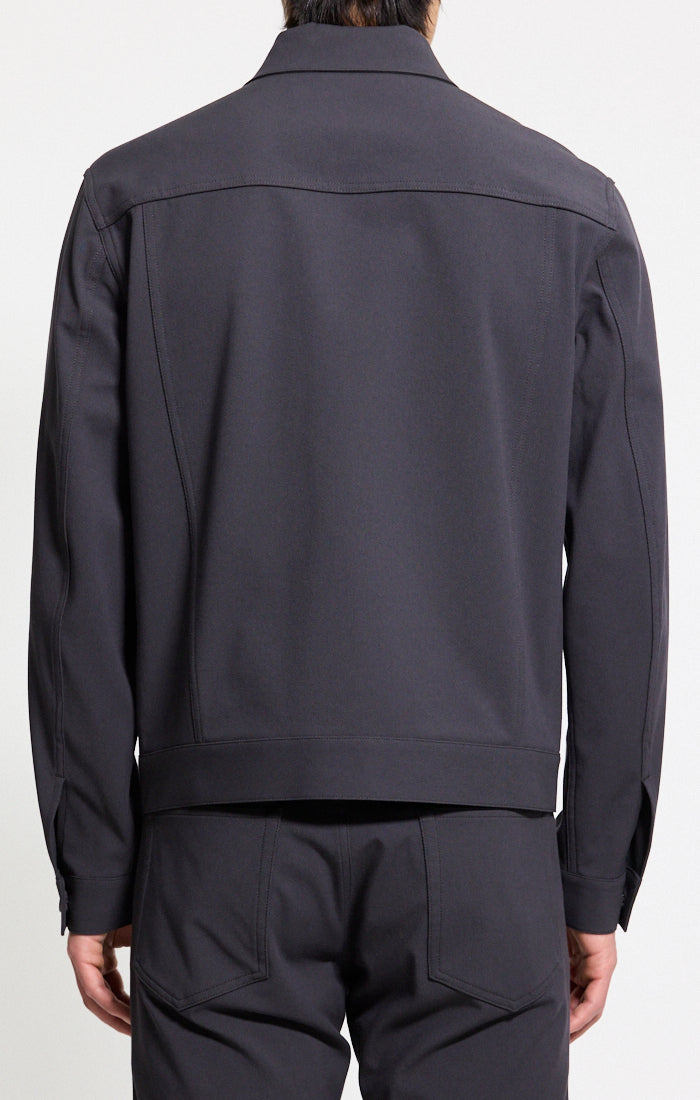 River Trucker Jacket Neoteric Twill Phantom Grey - Theory Men