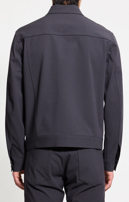 River Trucker Jacket Neoteric Twill Phantom Grey - Theory Men
