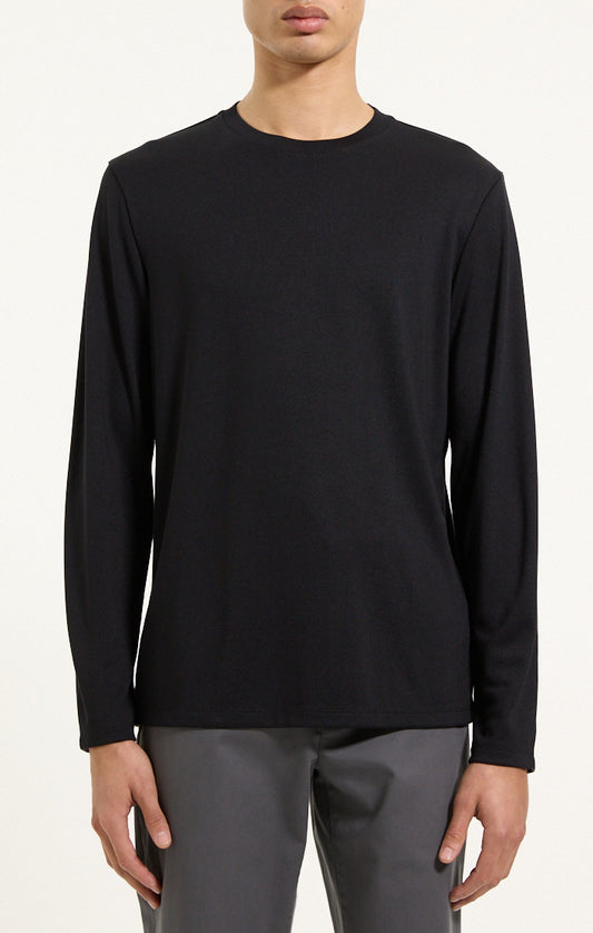 Essential Long-Sleeve Tee Black - Theory Men
