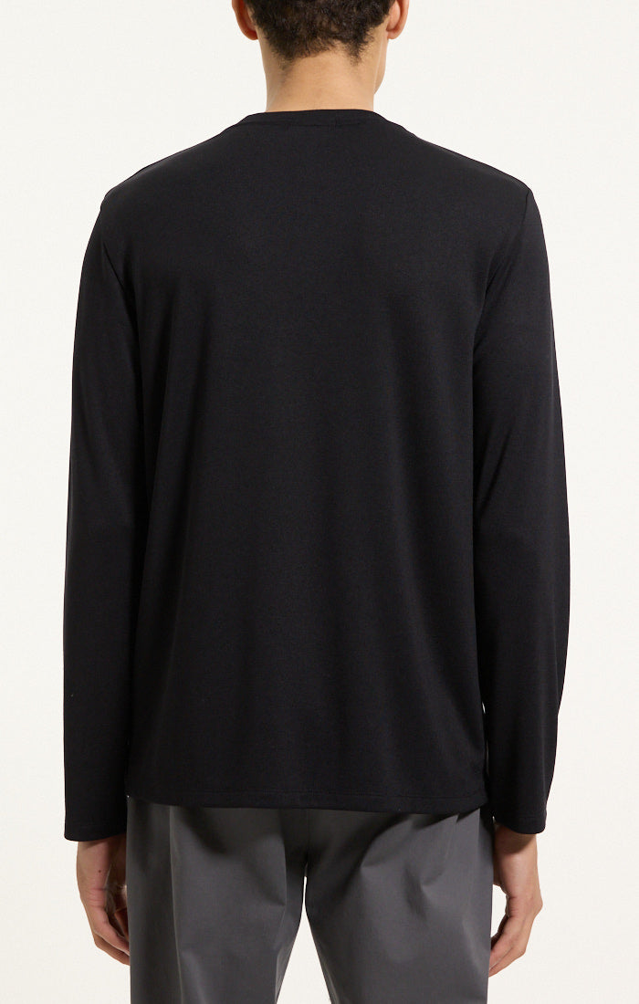 Essential Long-Sleeve Tee Black - Theory Men