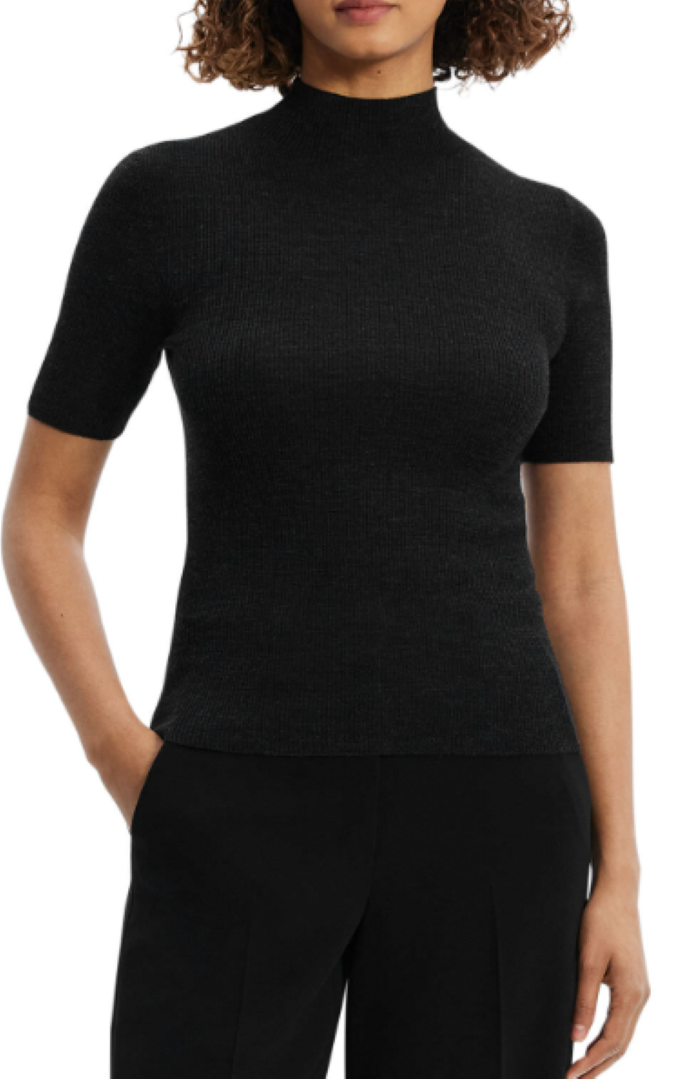 Leenda Solid Sweater Black - Theory Women