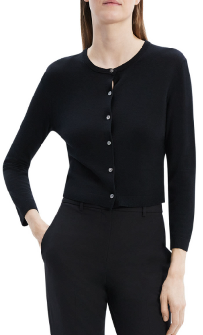 Cropped Cardigan Black - Theory Women