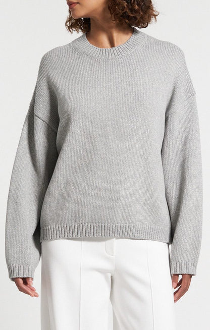 Oversized Sweater Light Heather Grey - Theory Women