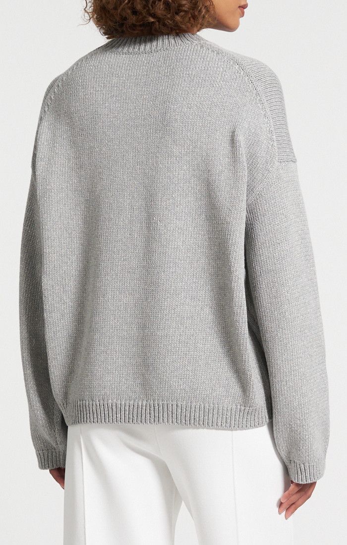 Oversized Sweater Light Heather Grey - Theory Women