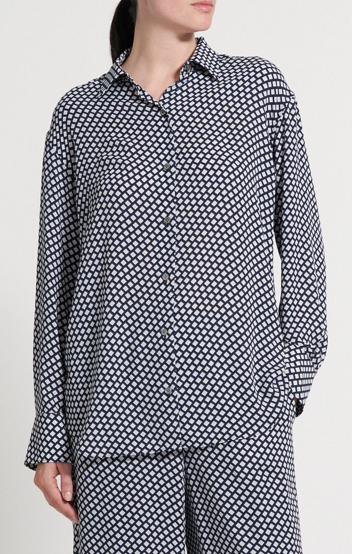 Boyfriend Shirt Sapphire Multi - Theory Women