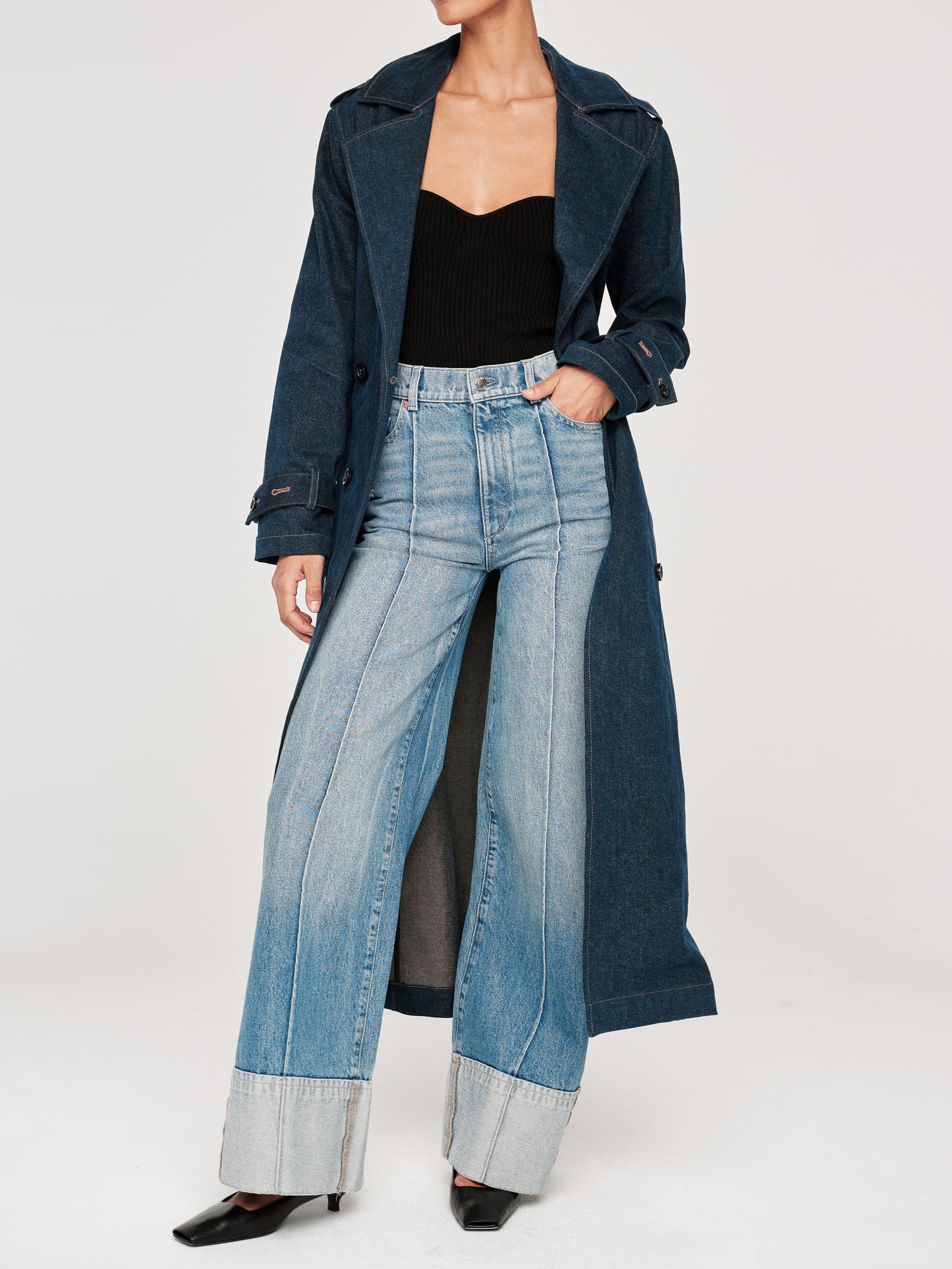 Hepburn Wide Leg High Rise Vintage Jeans Springdale Cuffed - DL1961